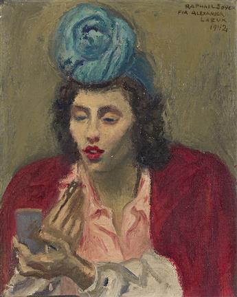 RAPHAEL SOYER Untitled (Lipstick).